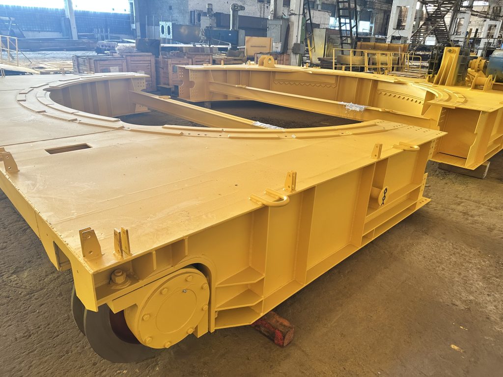 Кран мостовой электрический двухбалочный специальный «Пратцен-кран» с поворотной телегой, грузоподъемностью 20 тонн Машинвест